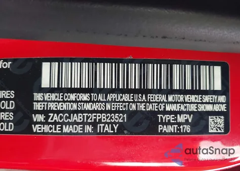 2015 Jeep Renegade Latitude z USA, uszkodzony, nr VIN ZACCJABT2FPB23521